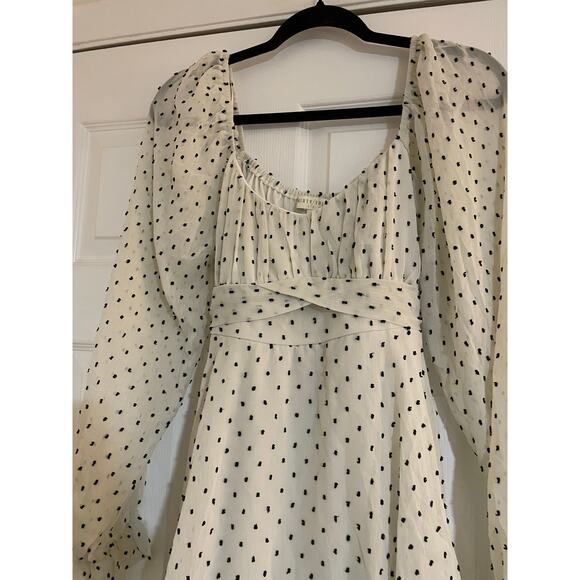 Thirty Thirty blk and wht polka dot baby doll Y2K fairy dress size XL - Picture 4 of 8